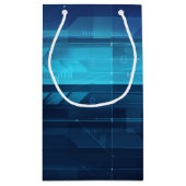 Hightech- digitaler Hintergrund Kleine Geschenktüte (Rückseite)