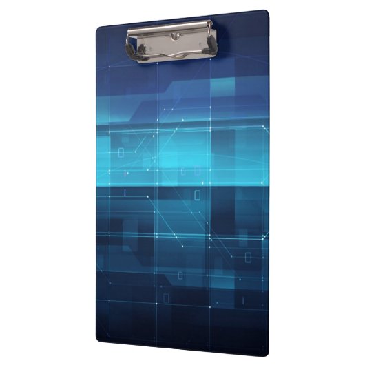 Hightech- digitaler Hintergrund Klemmbrett (Links)