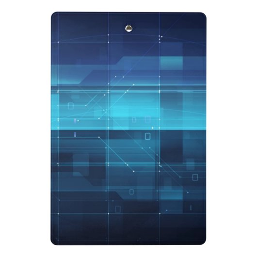 Hightech- digitaler Hintergrund Mini Klemmbrett (Rückseite)