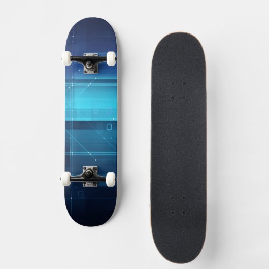 Hightech- digitaler Hintergrund Skateboard (Vorderseite)
