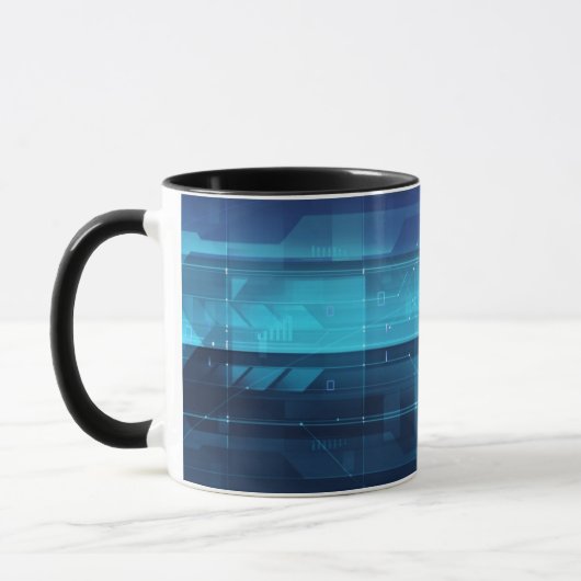 Hightech- digitaler Hintergrund Tasse (Links)