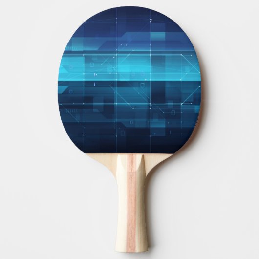 Hightech- digitaler Hintergrund Tischtennis Schläger (Vorderseite)