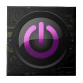 Hightech-Elegance: Schaltfläche "Lila Power" Fliese (Vorderseite)