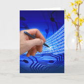 HIGHTECH- GRUSS-KARTE KARTE (Gelbe Blume)