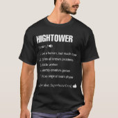 Hightower Name Definition Retro Familie Funny T-Shirt (Vorderseite)
