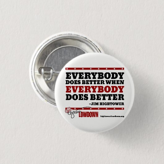 Hightower Tatsachen: Jeder verbessert (Knopf) Button (Vorne & Hinten)
