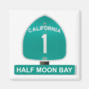 Highway 1 Halb Moon Bay Magnet