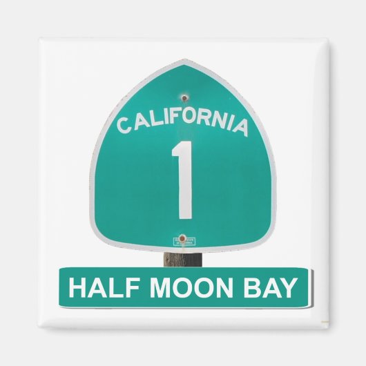 Highway 1 Halb Moon Bay Magnet (Vorne)