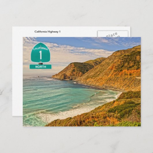 Highway 1 postkarte (Vorne/Hinten)