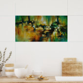 "Highway" abstraktes Design-Plakat Poster (Küche)