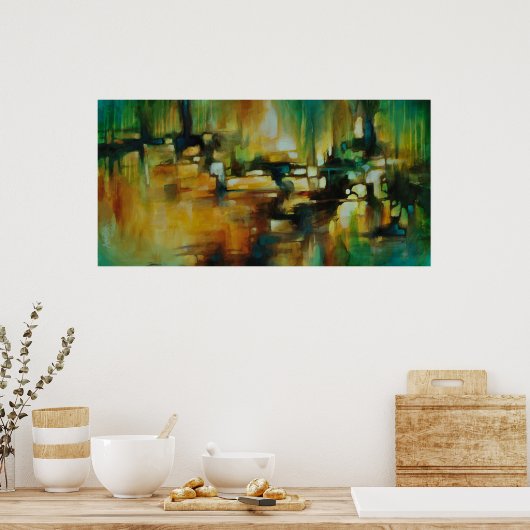 "Highway" abstraktes Design-Plakat Poster (Küche)