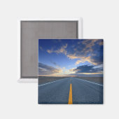 Highway at Sunrise Day Magnet (Vorderseite/Rückseite)