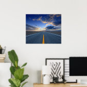 Highway at Sunrise Day Poster (Heimbüro)