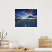 Highway at Sunrise Day Poster (Küche)