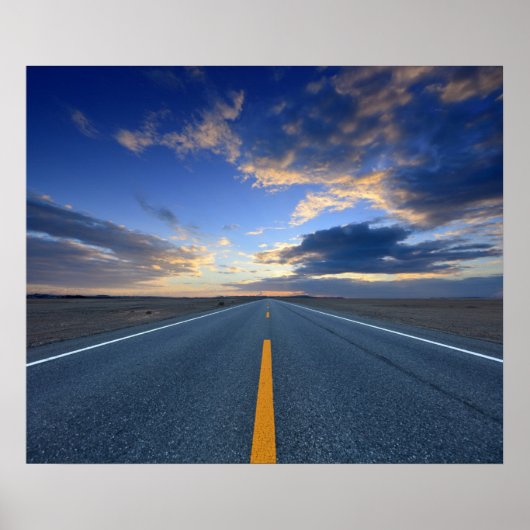 Highway at Sunrise Day Poster (Vorne)