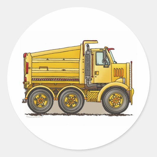 Highway Dump Truck Kids Sticker (Vorderseite)