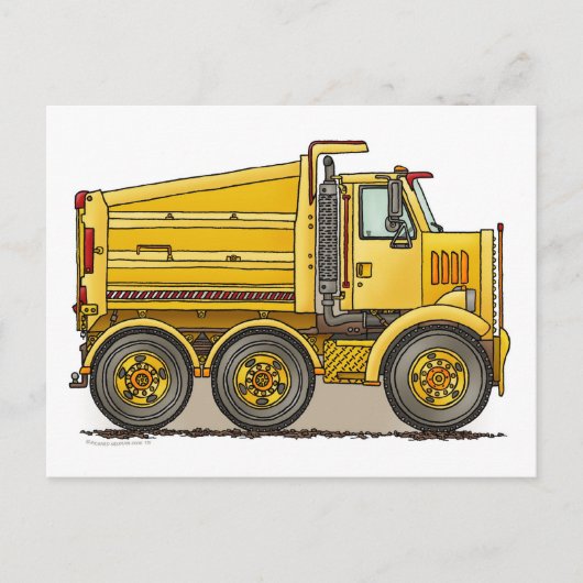 Highway Dump Truck Post Card Postkarte (Vorderseite)