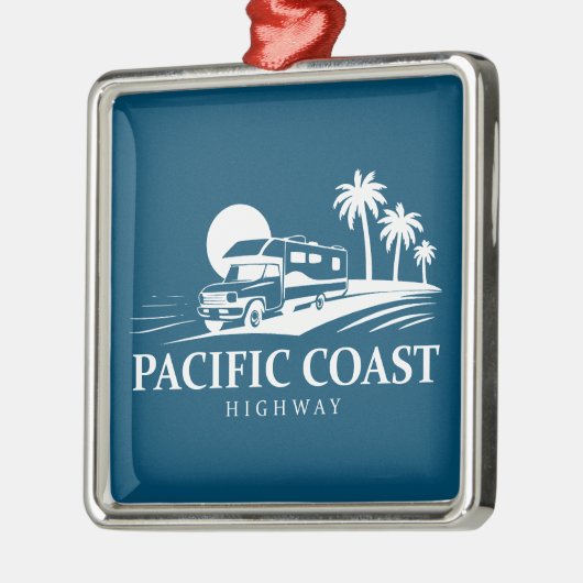 Highway-Freizeitfahrzeug der Pazifikküste Ornament Aus Metall (Links)