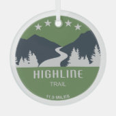 Highway Glacier Nationalpark Ornament Aus Glas (Vorderseite)