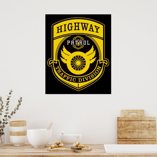 Highway Patrol Poster (Küche)