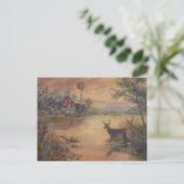 Highway Pond Hirsch Postkarte (Stehend Vorderseite)