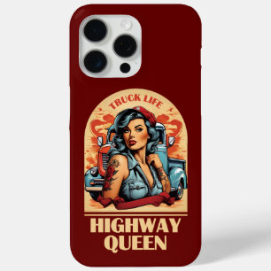 Highway Queen Vintag Illustration - Trucking Girl Case-Mate iPhone Hülle