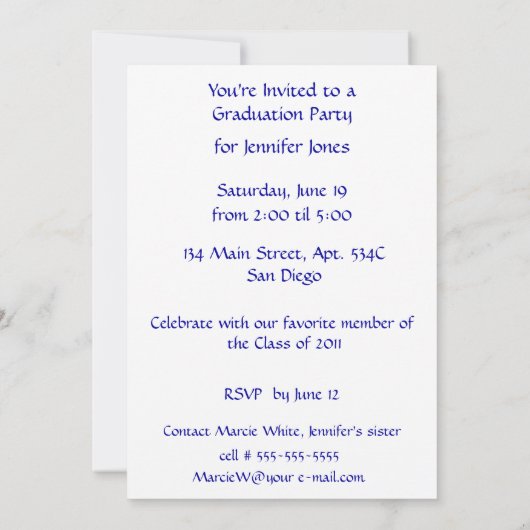 Highway Signing Abschluss Uni Weiter Einladung (Rückseite)