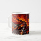 Highway to Hell Flames Rock Band Kaffeetasse (Vorderseite Links)