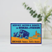 Hignard Frere Tunis Retro Label Postcato Postkarte (Stehend Vorderseite)