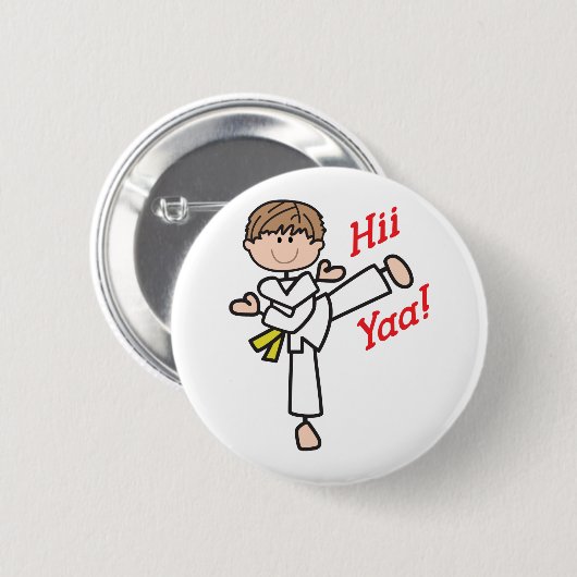 Hii Yaa Karate Button (Vorne & Hinten)