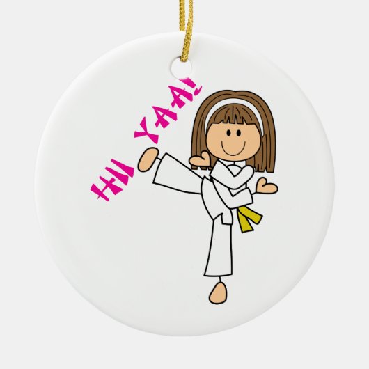 Hii Yaa Karate Keramik Ornament (Vorne)