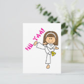Hii Yaa Karate Postkarte (Stehend Vorderseite)