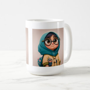 Hijab Girl Classic Tasse, 15 oz Kaffeetasse