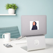 Hijab Hijabi Aufkleber (Laptop auf Schreibtisch)