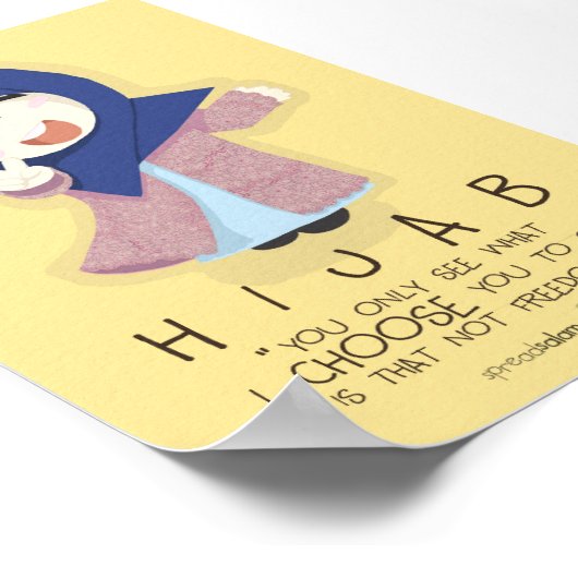 Hijab ist Freiheit Poster (Ecke)