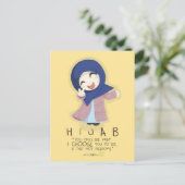 Hijab ist Freiheit Postkarte (Stehend Vorderseite)