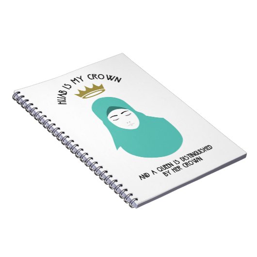 Hijab ist meine Krone - AQUA Notizblock (Rechte Seite)