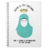 Hijab ist meine Krone - AQUA Notizblock (Vorderseite)