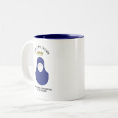 Hijab ist meine Krone - BLAUE Kaffee-Tasse Zweifarbige Tasse (Vorderseite Links)