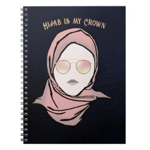Hijab ist meine Krönungsabbildung Hintergrund Notizblock