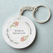 Hijab Line Art Marble Keychain | Acrylic Keychain Schlüsselanhänger