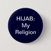 Hijab: Mein religiöser Knopf Button (Vorderseite)