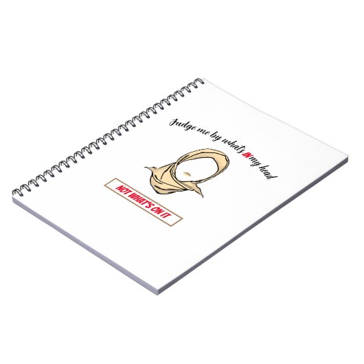 Hijab Pride Don't Judge Spiral Foto Notebook Notizblock (Linke Seite)
