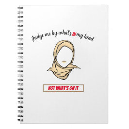 Hijab Pride Don't Judge Spiral Foto Notebook Notizblock
