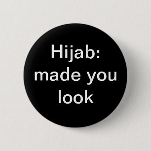 Hijab: Sie Blick-Knopf hergestellt Button