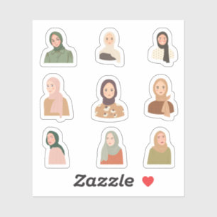 Hijab Stickers Aufkleber