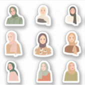 Hijab Stickers Aufkleber (Vorderseite)