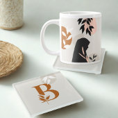 Hijabi Girl Monogram Mug | Terracotta & Blush Boho Jumbo-Tasse