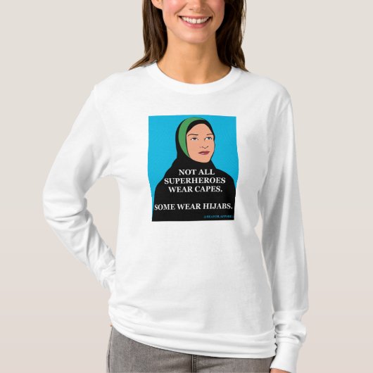 Hijabi Superheldt-shirt T-Shirt (Vorderseite)
