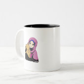 Hijabi Zweifarbige Tasse (Vorderseite Links)